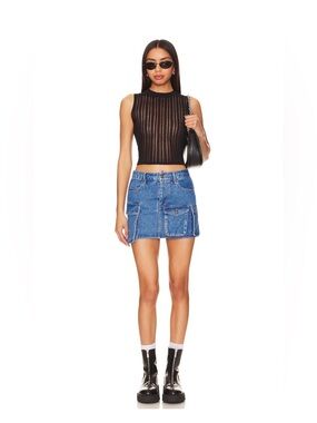 Bardot Zerah Cargo Denim Skirt